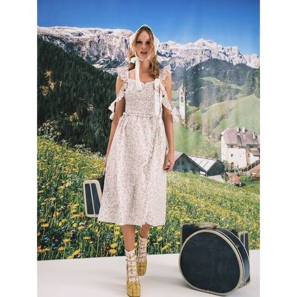 Free People For Love & Lemons Amalfi Midi Dress $288 - Picture 4 of 9